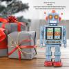 Wind Up Vintage Robot, Metal Tin Drumming Robot, Retro Classic Clockwork Spring for Collection, Xmas, Gifts, Party, Birthday, Festival (Blue) view 2