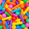 Dekeyoo Star Ball Pit Balls Pack of 100 - BPA Free, Crush Proof Plastic Balls for Ball Pit, Tent, Playhouse, 2.15 Inch Star Mocha Tricolor view 1