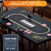 Newverest Poker Gift Set: Texas Hold'em Poker Mat Midnight Black 70" x 30" + Blackjack Mat Traditional Green 70" x 35" view 2