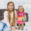 11Pcs American 18 Inch Doll Clothes Set- Mexican Style Accessories for 18 Inch Dolls-Complete Outfit with Leopard Boots,Cactus Bag(Doll not Included) view 4