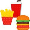3 Pcs Fidget Sensory Toys, Push Bubble Poppers Hamburger French Fries Drinks Bulk Sets,Silicone Stress Relief Toy for Toddler Kids Boys Girls Adults,Birthday Gifts Party Favors,Classroom Prizes view 1