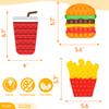 3 Pcs Fidget Sensory Toys, Push Bubble Poppers Hamburger French Fries Drinks Bulk Sets,Silicone Stress Relief Toy for Toddler Kids Boys Girls Adults,Birthday Gifts Party Favors,Classroom Prizes view 4
