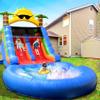 22.5ft(L) Commercial Water Slide for Adults Kids(Double Slides&Big Splash Water Pool),100% PVC Adult Inflatable Water Slide with Blower Great for Outdoor Summer Fun,Backyard Party-22.5x10.8x12.3ft view 1