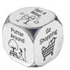 UNICRAFTALE Retirement Activity Dice 1 Set Stainless Steel Activity Decision Dice Retirement Gifts Coworker Colleague Employee Appreciation Gifts for Men Women Birthday view 1