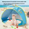 CACXKEP Blue,Beach Shell Pop Up Beach Tent with UV Protection 50+ Windproof & Quick Build with Detachable Pool view 2