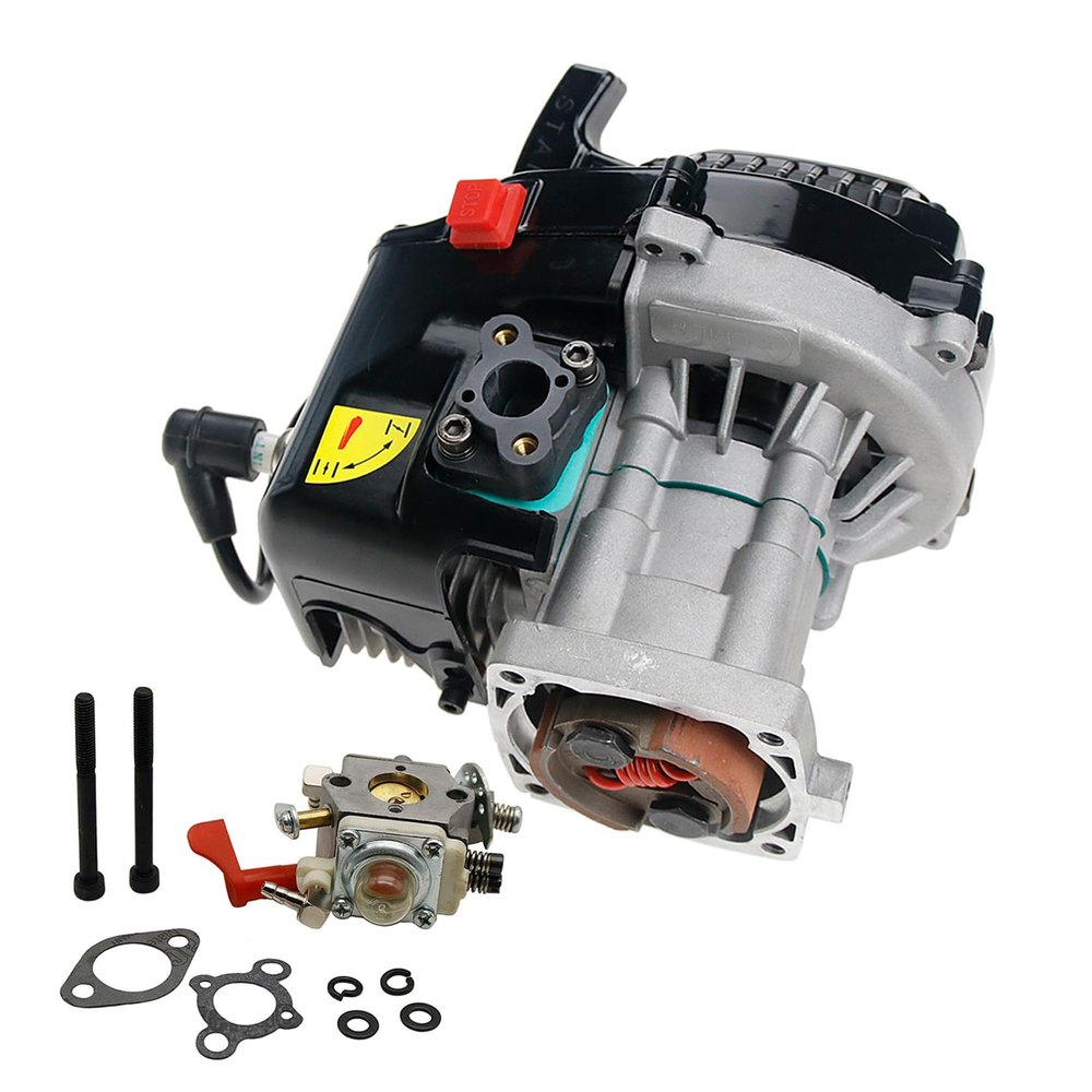 Ecoyin 30.5CC 4 Bolt 2-Stroke Engine Rc Car Replacement Parts for 1/5 Scale Hpi Rovan Km Baja Losi 5ive-T DBXL FG MCD HSP (Red)