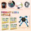 Class Valentines Transformable Fidget Spinners,Funny Stress Relief Sensory Fidget Toys,Deformable Chain DIY Robot Fingertip Gyros Toys Party Favors Kids Easter Basket Stuffers (24PC) view 2