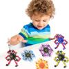 Class Valentines Transformable Fidget Spinners,Funny Stress Relief Sensory Fidget Toys,Deformable Chain DIY Robot Fingertip Gyros Toys Party Favors Kids Easter Basket Stuffers (24PC) view 4