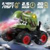 BEZGAR Monster Truck Toys - Remote Control Monster Truck with Spray, Light, Music, Dinosaur Toys for Kids, 1:20 Scale RC Truck with 360 Spins and Drifting, Remote Control Car for Boys 4-7 Camo Green view 2