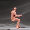 1/18 to 1/87 Scale Sitting Man Figure in Cozy Pose, Smiling Male Figure in Casual Attire - Seated Pose with Folded Legs & Relaxed Arms, Perfect for Collectors, Dioramas, & Home Decor (unpainted, 1/24) view 2