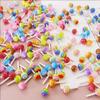 100PCS Mini Lollipop Decor for Dollhouse Resin Tiny for Lollipop Crafts Fairy Garden Dollhouse Micro Landscaping Decoration view 4