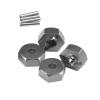 4Pcs Wheel Hex Hubs with Axle Pins for Traxxas 1/16 E-Revo Slash 4WD Summit VXL Parts view 3