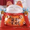 4.5" Ceramic Fortune Cat Ornament Opening Store Cashier Gift Piggy Bank-A4 view 1
