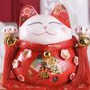 8.5" Ceramic Fortune Cat Ornament Opening Store Cashier Gift Piggy Bank-A3 view 1