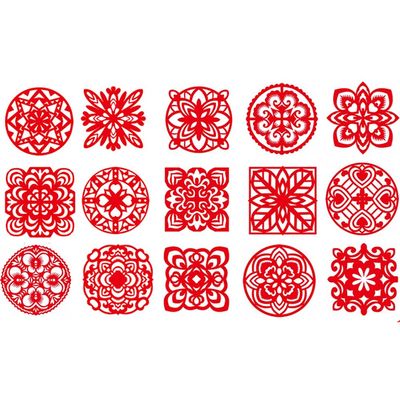 30PCS/40PCS Chinese Paper Cutting Kit for Window Decoration Spring Festival Chinese New Year Celebration Activity, Creative Handmade Paper-Cut