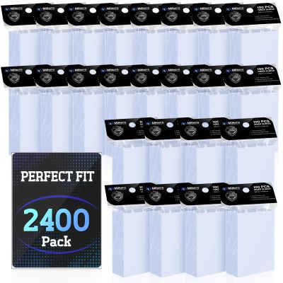 2400 Pack Card Sleeves, Perfect Fit Inner Sleeves Ideal for Double-Sleeving, Trading Card Sleeve Compatible with MTG, TCG, Gaming Cards