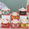 3.5" Ceramic Fortune Cat Ornament Opening Store Cashier Gift Piggy Bank-A3 view 2