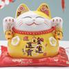 4.5" Ceramic Fortune Cat Ornament Opening Store Cashier Gift Piggy Bank-A5 view 1