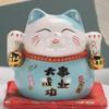 3.5" Ceramic Fortune Cat Ornament Opening Store Cashier Gift Piggy Bank-A6 view 1