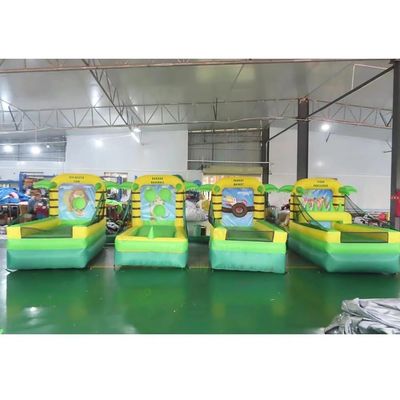 4 in 1 Inflatable Interactive Sports Game Family Carnival Game for Kids 6x1.5x2m with Blower and Game Accessories