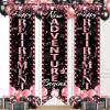 3Pcs Retirement Porch Sign Door Hanging Banner Rose Gold Happy Retirement Banner New Adventure Begins No Work Zone Door Sign Background for Farewell Goodbye Party Decoration Supplies