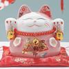 4.5" Ceramic Fortune Cat Ornament Opening Store Cashier Gift Piggy Bank-A7 view 1