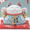 4.5" Ceramic Fortune Cat Ornament Opening Store Cashier Gift Piggy Bank-A6 view 1