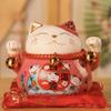 4.5" Ceramic Fortune Cat Ornament Opening Store Cashier Gift Piggy Bank-A9 view 1