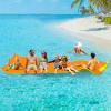 12' x 5' Floating Mat for Lake, Lily Pad Floating Mat, 3-Layer Tear-Resistant XPE Foam Floating Water Mat with a 16.4' Elastic Bungee Tether for Lake, Beach, Ocean, Pool (12' x 5' x 1.3") view 1