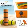12' x 5' Floating Mat for Lake, Lily Pad Floating Mat, 3-Layer Tear-Resistant XPE Foam Floating Water Mat with a 16.4' Elastic Bungee Tether for Lake, Beach, Ocean, Pool (12' x 5' x 1.3") view 3