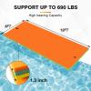 12' x 5' Floating Mat for Lake, Lily Pad Floating Mat, 3-Layer Tear-Resistant XPE Foam Floating Water Mat with a 16.4' Elastic Bungee Tether for Lake, Beach, Ocean, Pool (12' x 5' x 1.3") view 4