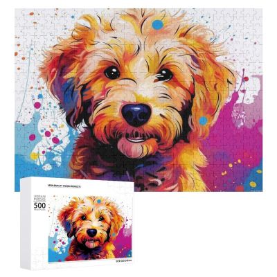 Puzzles for Adults 1000 Pieces - Golden Doodle Puppy Dog Teddy Funny Jigsaw Puzzles Learning & Funny Educational Game Gift
