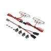 FLMLF CNC Metal Brake Light Rear Taillight Lamp Kit Silver for 1/5 Losi 5ive-T RV LT Km X2 RC CAR Parts view 4