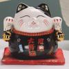3.5" Ceramic Fortune Cat Ornament Opening Store Cashier Gift Piggy Bank-A8 view 1