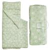 Toddler Nap Mat with Pillow and Blanket,Soft Slumber Bags for Girls,Kids Sleeping Bags with Roll Up Design,Green Floral Nap Mats for Preschool,Daycare,Kindergarten,Fits Ages 3-6 Years Old-Green view 1