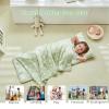 Toddler Nap Mat with Pillow and Blanket,Soft Slumber Bags for Girls,Kids Sleeping Bags with Roll Up Design,Green Floral Nap Mats for Preschool,Daycare,Kindergarten,Fits Ages 3-6 Years Old-Green view 4
