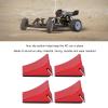 4 pcs RC Model Car Wheel Chock Good Fixation Anti Slip Bottom RC Aluminum Alloy Wheel Chock Redcat Gen8 Axial SCX10 (Red) view 2