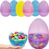 The Dreidel Company 6" inch Fillable Easter Eggs 24-Pack Jumbo Translucent, Colorful Plastic Jumbo Easter, Stands Upright, Perfect for Egg Hunt view 1