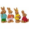 3D Miniature Resin Bunny Figurines for Easter Decor - 4 Pieces view 1