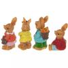 3D Miniature Resin Bunny Figurines for Easter Decor - 4 Pieces view 2