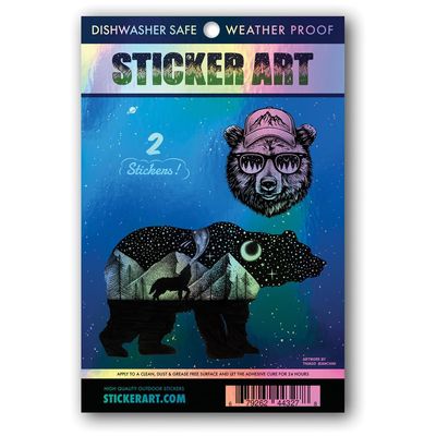 2 Bear Holographic Stickers Holographic