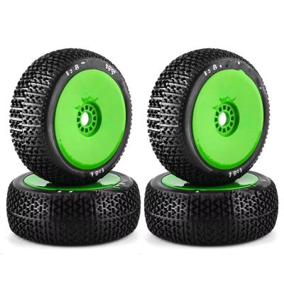 RC Car Repair Kit for Kyosho for HSP for ZD for Hongnuo 6S for Traxxas for Losi for HPI 1/8 4WD for Nitro Off Road Buggy Tires Wheel Rims 17mm Hex RC Car Accessories(Green)