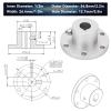 RC Motor Shaft Coupler, Aluminum Alloy RC Flange Coupling Connector view 3