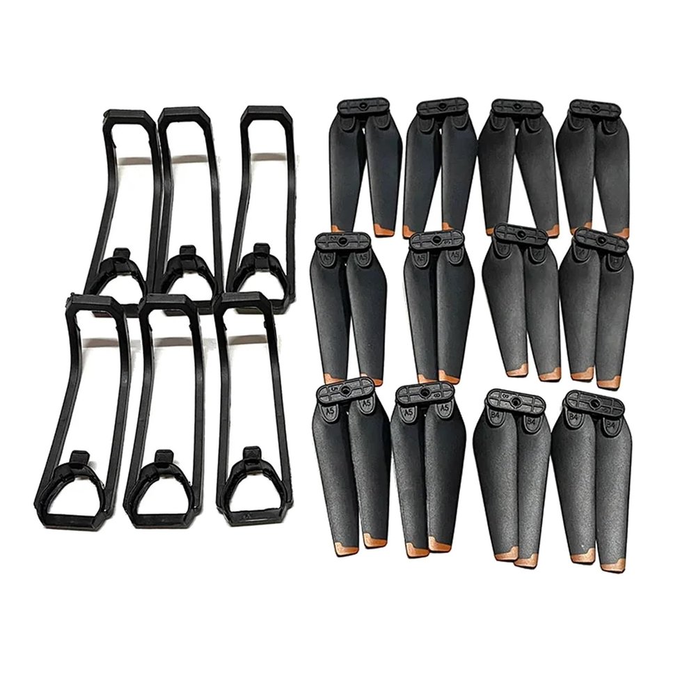 12PCS Fit for Z908 Pro RC Quadcopter Wing Blade Guard Accessories Propeller+8PCS Protective Frame Spare Part Kit