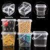 50PCS 10 oz Slime Containers with Lids and Handles, Plastic 300ml Storage Bucket Containers, Clear Empty Slime Buckets for Slime DIY Slime, Art Craft, Pigment, Small Tools, Part Material view 3