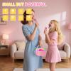 Mini Karaoke Machine with 2 Wireless Microphones for Kids Portable RGB Bluetooth Speaker Birthday Gift Toys for 3 4 5 6 7 8+ Year Old Girls Boys view 3