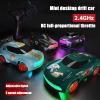Authticar Mini RC Drift Car, 2.4GHz 1:64 Scale 4WD High Speed Drifting Sports Car with LED Lights, Rechargeable Electric Toy Birthday Gifts for s s Teen view 2