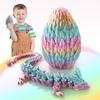 3D Printed Dragon Egg with Dragon Inside, Articulated Crystal Fidget Toy,Cool Stuff Fun Gifts for Adults,Teens, Boy, Easter Basket Stuffers, Decor for Home Office Car Desk, Classroom Rewards 8inch) view 1