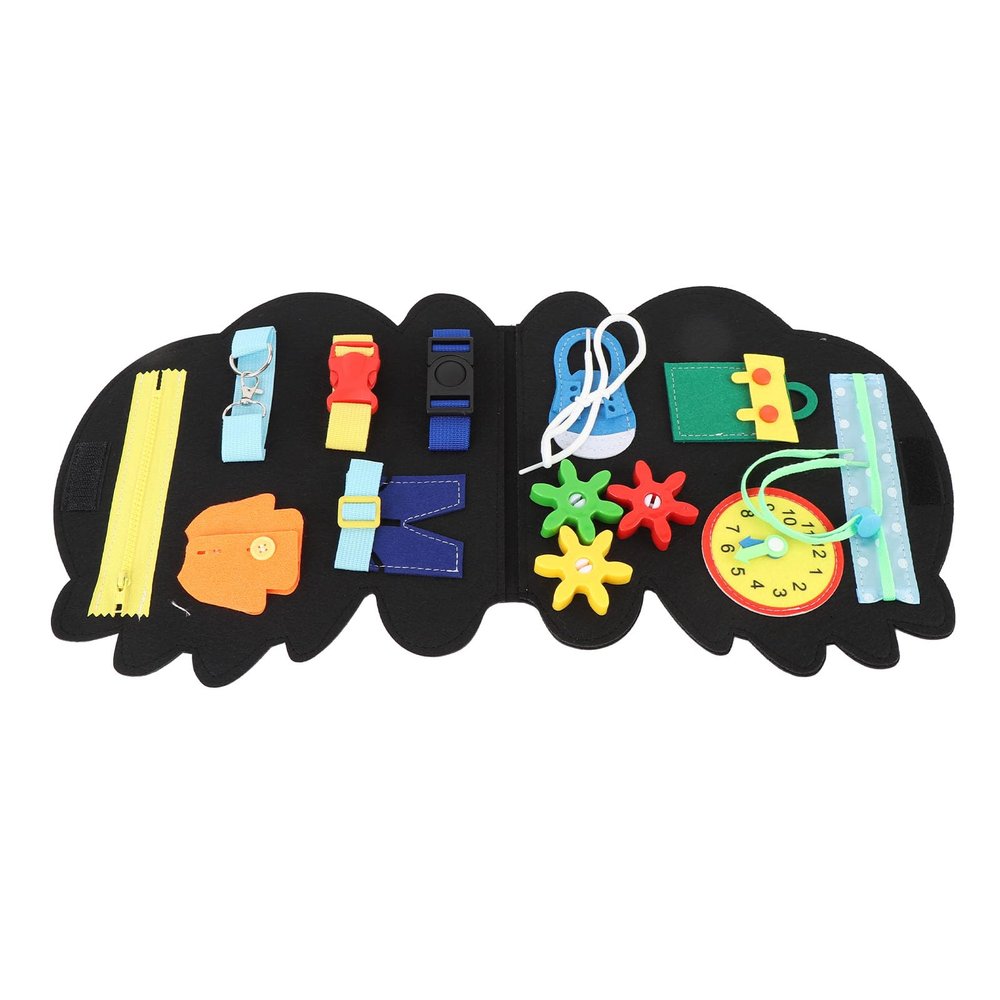 Pongnas Sensory Touch Learning Board for Toddlers Kids Interactive Felt Activity Board for Travel, Quiet Distraction