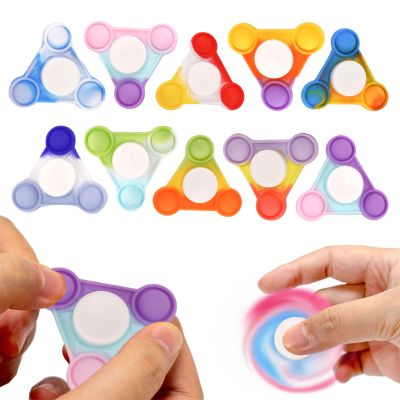 12PCS Pop Fidget Spinners - Colorful Party Favors for Kids -Fidget Spinners Bulk-Sensory Toys for Stress Relief and Anxiety - Classroom Prizes,Goodie Bag Stuffers